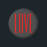 トレンディーグレー背景レッド結婚ラブ マグネット<br><div class="desc">簡単に色やフォントを変えられる。ロゴや背景画像も好きなように追加できる。</div>