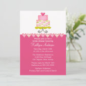 トレンディーケーキブライダルシャワー招待 招待状 (スタンド正面)