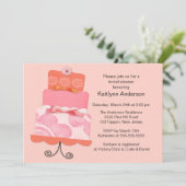 トレンディーケーキブライダルシャワー招待 招待状 (スタンド正面)