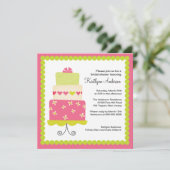 トレンディーケーキブライダルシャワー招待 招待状 (スタンド正面)