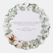 トレンディーコットンウィンターメリークリスマスフォトリース オーナメントカード (裏面)