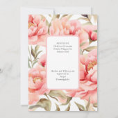 トレンディーコテージコアフローラブライダルシャワーオールインワン 招待状 (裏面)