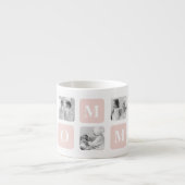 トレンディーコラージュフォト&パステルピンク最高のモマイギフト エスプレッソカップ (正面)