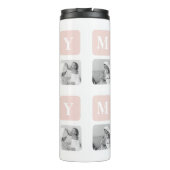 トレンディーコラージュフォト&パステルピンク最高のモマイギフト タンブラー (裏面)