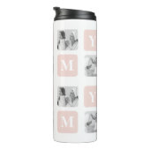 トレンディーコラージュフォト&パステルピンク最高のモマイギフト タンブラー (回転右)