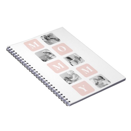 トレンディーコラージュフォト&パステルピンク最高のモマイギフト ノートブック (右側)