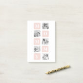 トレンディーコラージュフォト&パステルピンク最高のモマイギフト ポストイット (デスク上)