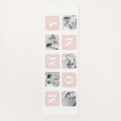 トレンディーコラージュフォト&パステルピンク最高のモマイギフト ヨガマット (裏面)