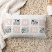 トレンディーコラージュフォト&パステルピンク最高のモマイギフト ランバークッション (ブランケット)