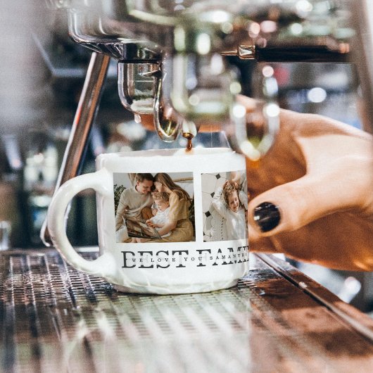 トレンディーコラージュ写真と最高の家族のエバ最高のギフト エスプレッソカップ