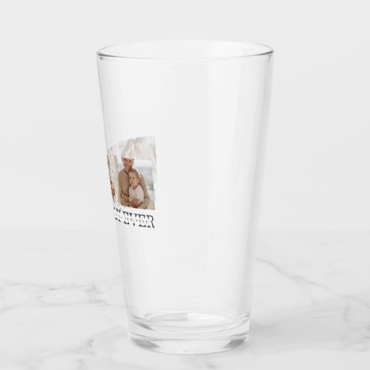 トレンディーコラージュ写真と最高の家族のエバ最高のギフト タンブラーグラス (左)