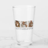 トレンディーコラージュ写真と最高の家族のエバ最高のギフト タンブラーグラス (正面)