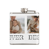 トレンディーコラージュ写真と最高の家族のエバ最高のギフト フラスク (裏面)