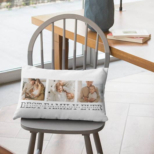 トレンディーコラージュ写真と最高の家族のエバ最高のギフト ランバークッション