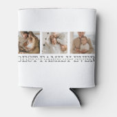 トレンディーコラージュ写真と最高の家族のエバ最高のギフト 缶クーラー (正面)