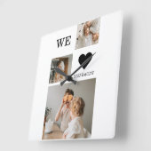 トレンディーコラージュ写真愛してるパパプレゼント スクエア壁時計 (傾斜)