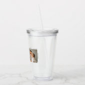 トレンディーコラージュ写真&私たちは愛あなたパパのギフト アクリルタンブラー (左)