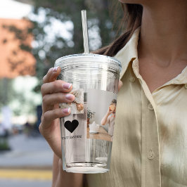 トレンディーコラージュ写真&私たちは愛あなたパパのギフト アクリルタンブラー