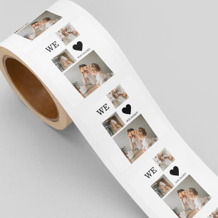 トレンディーコラージュ写真&私たちは愛あなたパパのギフト スクエアシール