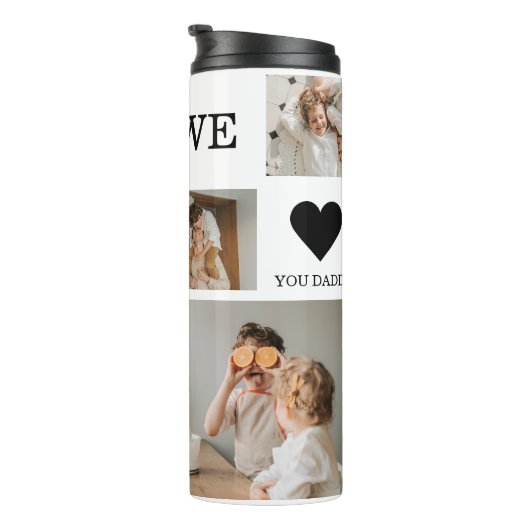 トレンディーコラージュ写真&私たちは愛あなたパパのギフト タンブラー (回転右)