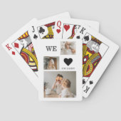 トレンディーコラージュ写真&私たちは愛あなたパパのギフト トランプ (裏面)