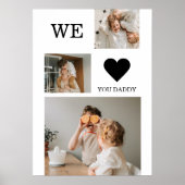 トレンディーコラージュ写真&私たちは愛あなたパパのギフト ポスター (正面)
