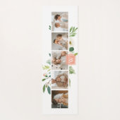 トレンディーコラージュ家族の写真と花ギフト ヨガマット (裏面)