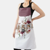 トレンディーコラージュ家族の写真カラフル花ギフト エプロン (インサイチュ)