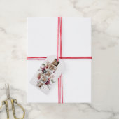 トレンディーコラージュ家族の写真カラフル花ギフト ギフトタグ (より糸付き)