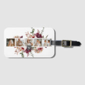 トレンディーコラージュ家族の写真カラフル花ギフト ラゲッジタグ (正面横)