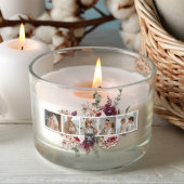 トレンディーコラージュ家族の写真カラフル花ギフト 長方形シール