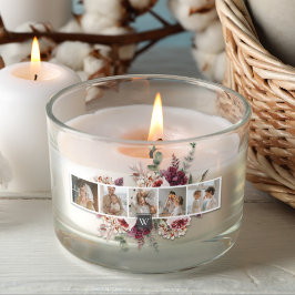 トレンディーコラージュ家族の写真カラフル花ギフト 長方形シール