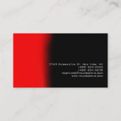 トレンディーコンテンポラリースタイルレッドブラックビジネスカード 名刺 (裏面)