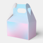 トレンディーコンテンポラリーティール(緑がかった色)ピンクブルーパーティー用品 フェイバーボックス (裏面サイド)