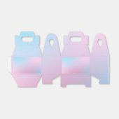 トレンディーコンテンポラリーティール(緑がかった色)ピンクブルーパーティー用品 フェイバーボックス (折り畳みなし)