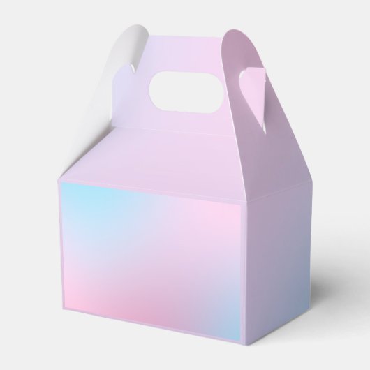 トレンディーコンテンポラリーティール(緑がかった色)ピンクブルーパーティー用品 フェイバーボックス (正面サイド)