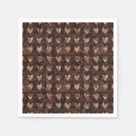 トレンディーコンテンポラリーハートパターンクリスマスパーティー スタンダードカクテルナプキン