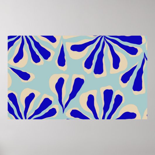 トレンディーコンテンポラリーフローラのシームレスなパターン。 ポスター (正面)