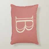 トレンディーコーパーソナライズされたル装飾モノグラムの アクセントクッション (正面(垂直))