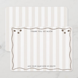 トレンディーコーヒー豆エスプレッソマルティーニブライダルシャワー サンキューカード