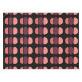 トレンディーコーラルピンクサーキュラアートルジオメトリックブラック テーブルクロス (正面(横))