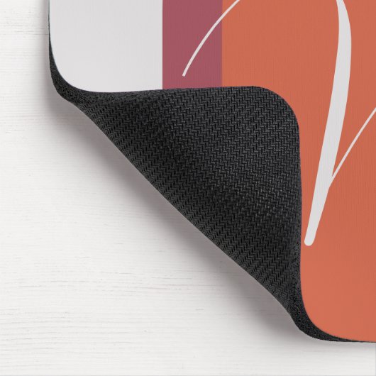 トレンディーコーラルマゼンタピンクアーチ(モノグラム) マウスパッド (コーナー)