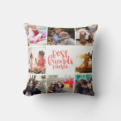 トレンディーコーラル最高のフレンズフォーエバーフォトコラージュ クッション (正面)