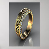 トレンディーゴールデンリング | AIアートポスター ポスター (正面)