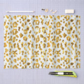 トレンディーサファリシック金ゴールドヒョウ印刷ギフト 薄葉紙 (クラフト)