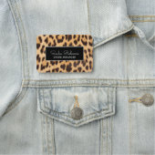トレンディーサファリファッションヒョウ斑点チータプリント 名札 (インサイチュ)