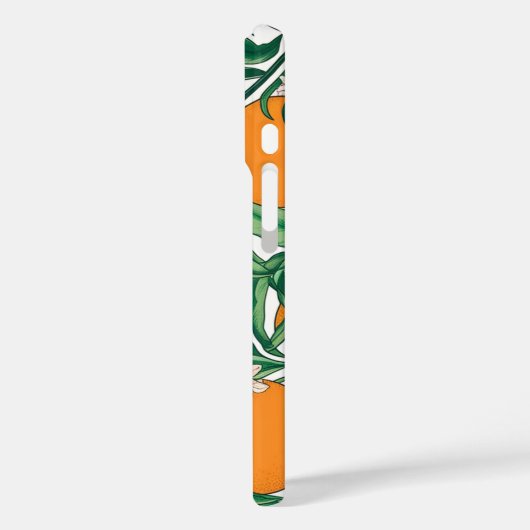 トレンディーサマーオレンジ柑橘系フルーツ花模様 Case-Mate iPhoneケース (裏面 / 左)