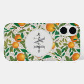トレンディーサマーオレンジ柑橘系フルーツ花模様 Case-Mate iPhoneケース (裏面 (横))
