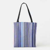 トレンディーサマーネイビーブルーボートストライプコレクション トートバッグ (裏面)
