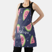 トレンディーサマーピンクブルースイカフルーツ エプロン (インサイチュ)